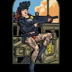 Pinup tactical police